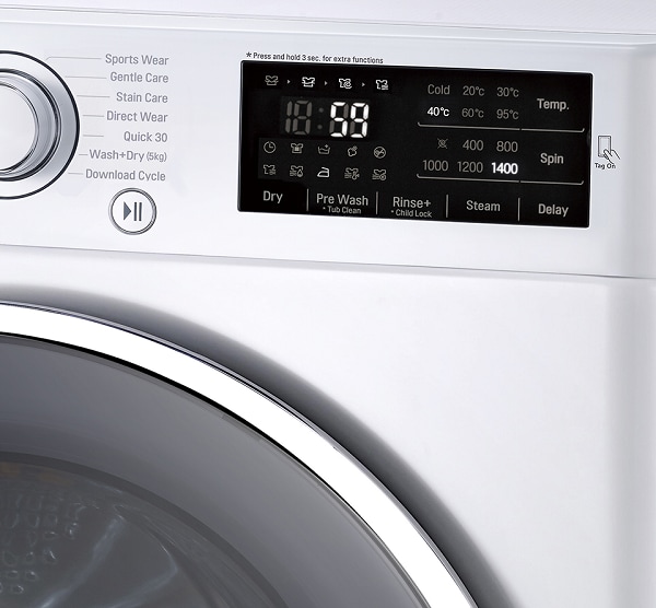 LG Перална машина със сушилня от енергиен клас а с капацитет 8/5 kg, LED дисплей и функция NFC, FH4U2TDH1N, thumbnail 6